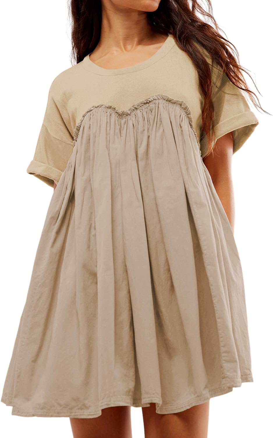 🔥Women's Summer Pleated Babydoll Dress with Pockets