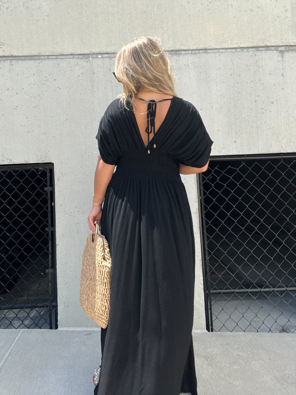 🌸Spring Specials💐Slit V-Neck Effortless Maxi Long Dress