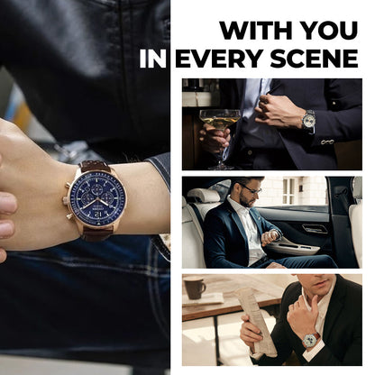 Men's Waterproof Multifunctional Quartz Watch