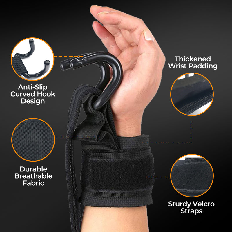 🔥Hot Sale 50% 0FF🔥Heavy Duty Weight Lifting Wrist Hook Straps