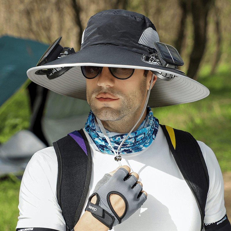 2025 New Ultralight Solar Fan Sun Hat