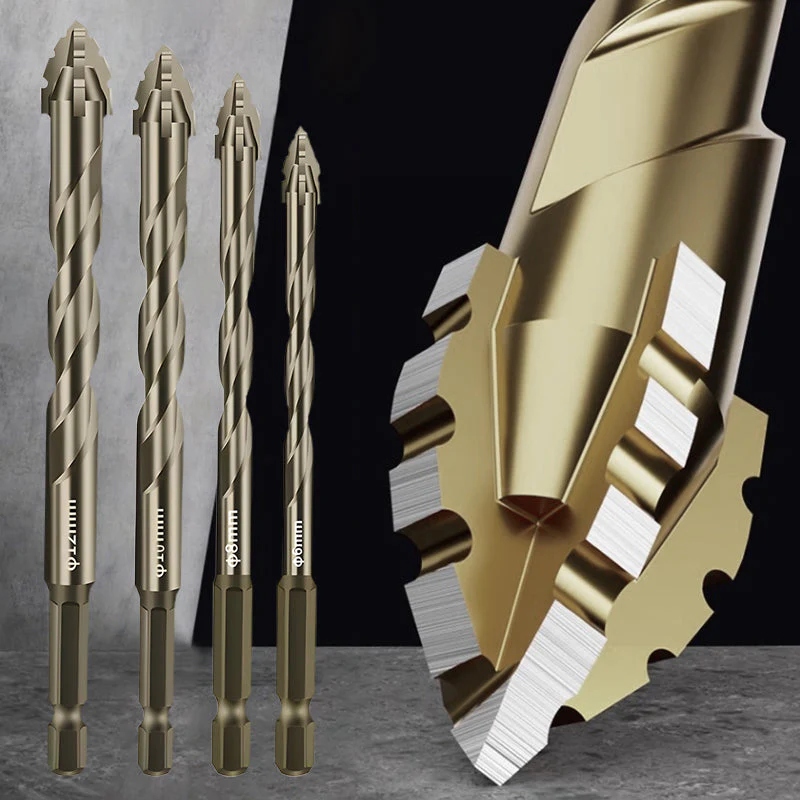 🔥Upgraded Eccentric Four-Flute Drill Bit for Ceramic. Glass. Marble. and Metal