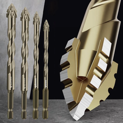 🔥Upgraded Eccentric Four-Flute Drill Bit for Ceramic. Glass. Marble. and Metal