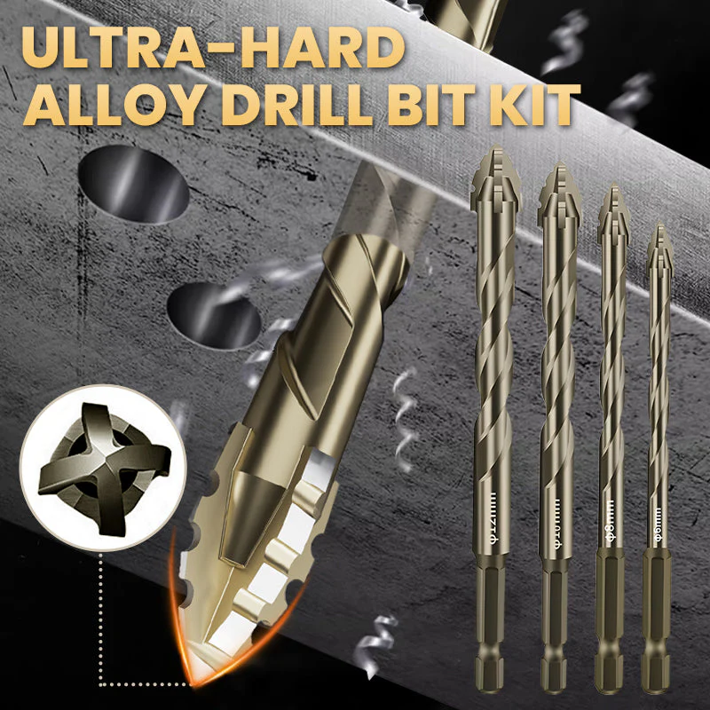 🔥Upgraded Eccentric Four-Flute Drill Bit for Ceramic. Glass. Marble. and Metal