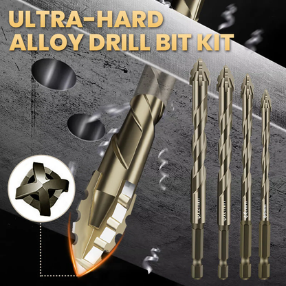 🔥Upgraded Eccentric Four-Flute Drill Bit for Ceramic. Glass. Marble. and Metal