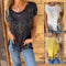 🔥HOT SALE 🔥Women's Solid Colour Short Sleeve T-shirt With Hot Print And Frayed Hem