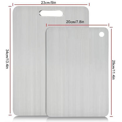 🏆Flash Sale⚡ 50K+ SOLD! Almost Gone-💥🎉🔥Stainless Steel Double Sided Chopping Board.Best Gifts