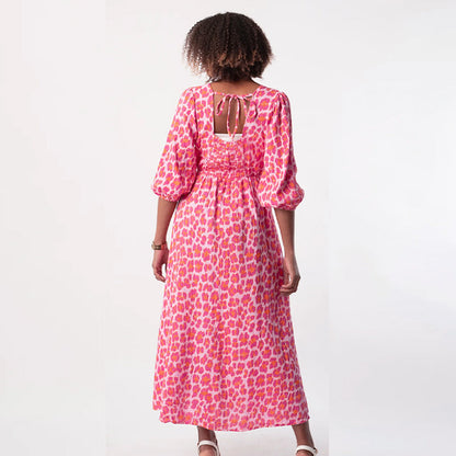 🎨New Arrival 50% Off💥Women's V-Neck Printed Dress – Brushstrokes of Summer🌺