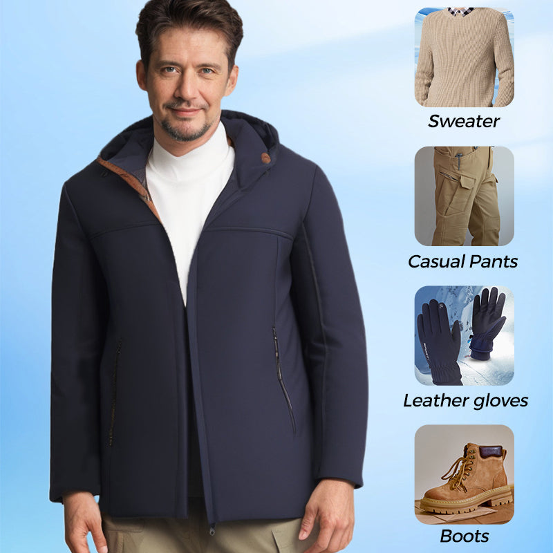 Thermal Thick Hooded Parka Coat