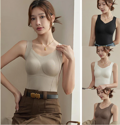 Thermal Tank Tops With Built-in Bra