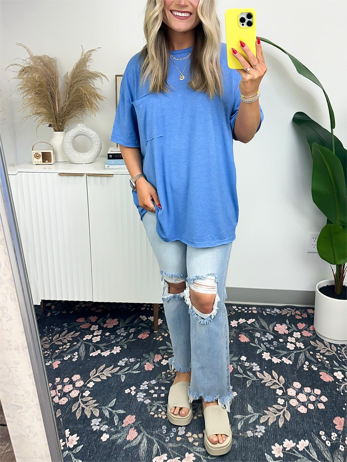 🌞2025 Summer New💕Women's Raw Edge Boxy Tee
