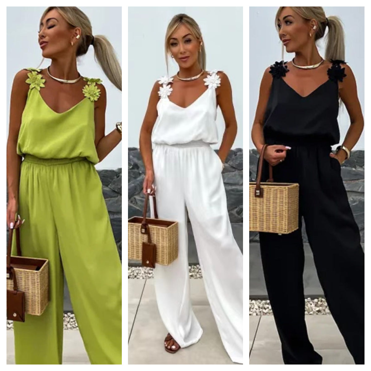 Women's Sleeveless Wide Leg Jumpsuit