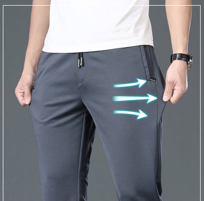 STRAIGHT ANTI-WRINKLE CASUAL PANTS