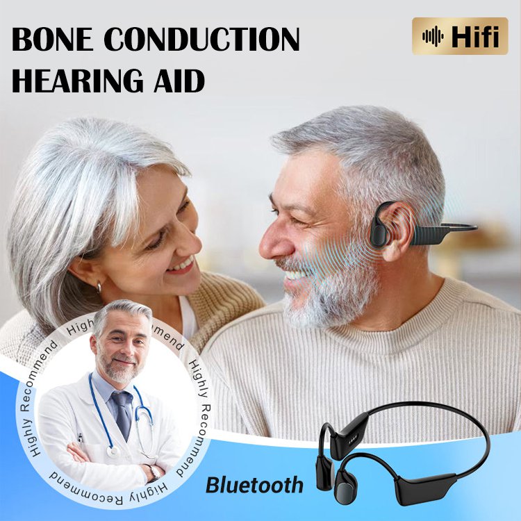 Bone conduction Bluetooth headphones hearing aids