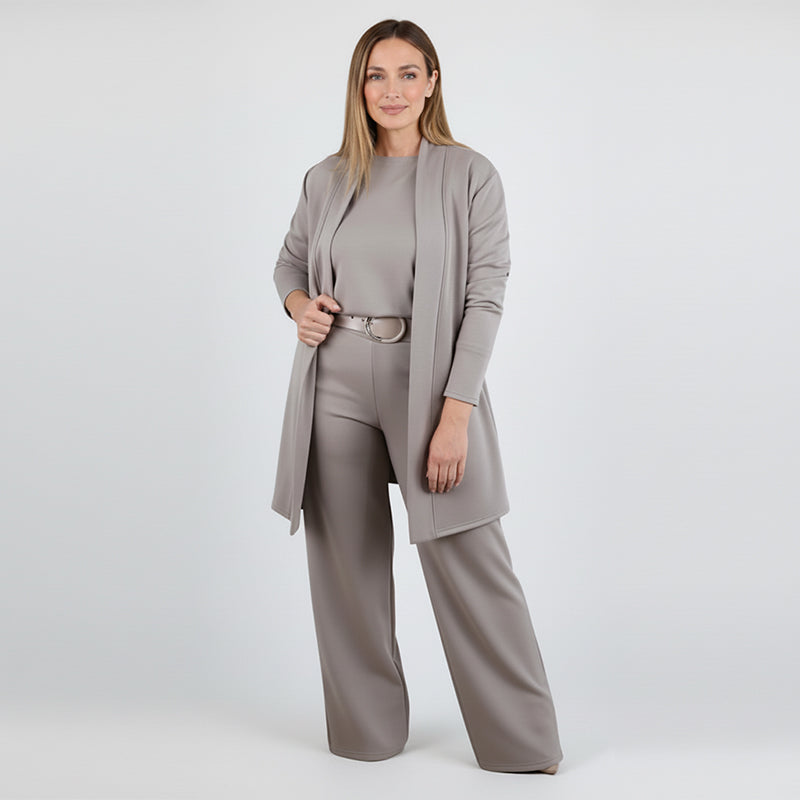 ⏳Time-Limited Special⏰Elegant 3-piece set including long cardigan. top and pants