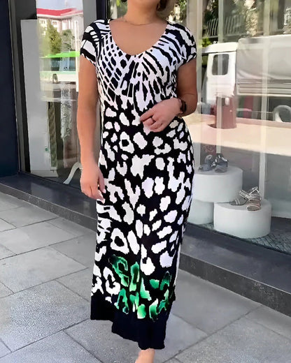💖Limited Sale 50% OFF💖Casual Printed Short Sleeve Dress