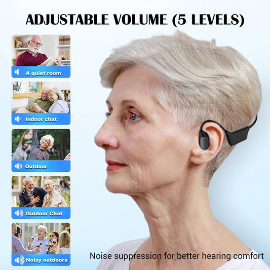 Bone conduction Bluetooth headphones hearing aids