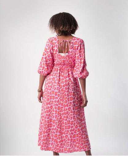 🎨New Arrival 50% Off💥Women's V-Neck Printed Dress – Brushstrokes of Summer🌺