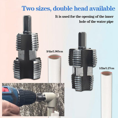 🛠️Electric Drill Compatible PVC Pipe Threader Kit with Various Die Sizes