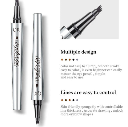 High Quality 3D Waterproof Microblading Eyebrow Pen 4 Fork Tip Tattoo Pencil
