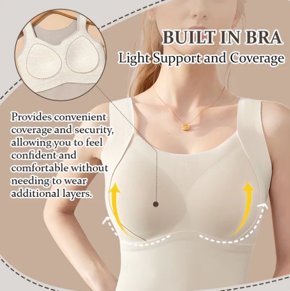 Thermal Tank Tops With Built-in Bra