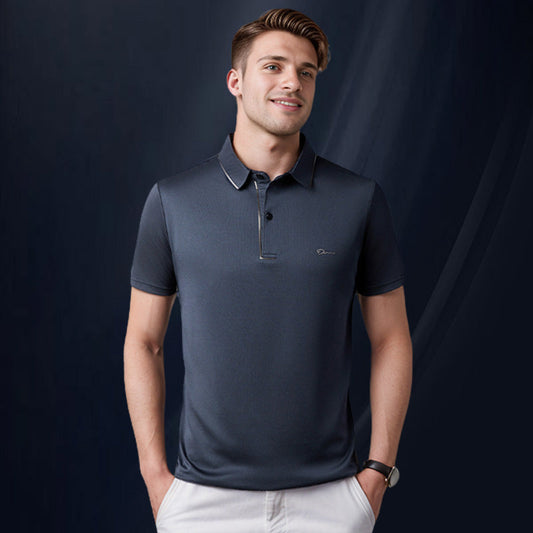Ice Silk Business Casual Lapel Shirt