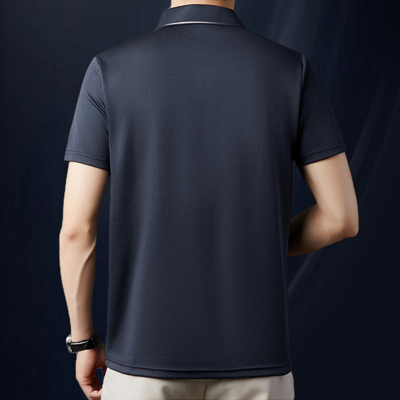 Ice Silk Business Casual Lapel Shirt