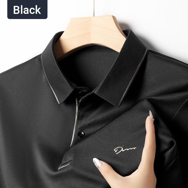 Ice Silk Business Casual Lapel Shirt