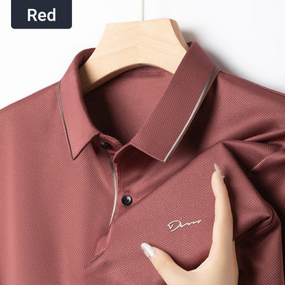 Ice Silk Business Casual Lapel Shirt
