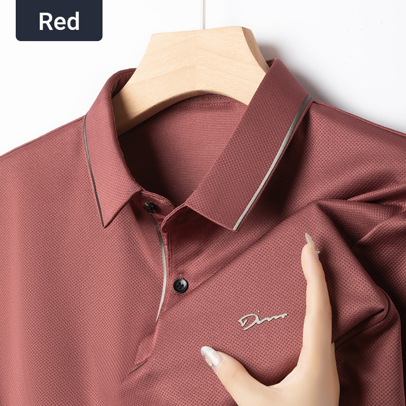 Ice Silk Business Casual Lapel Shirt