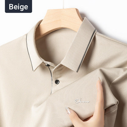 Ice Silk Business Casual Lapel Shirt