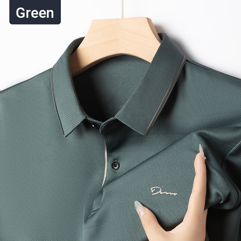 Ice Silk Business Casual Lapel Shirt