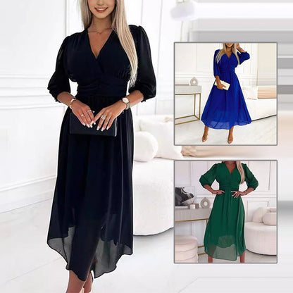 V-neck Lightweight Chiffon Dresses