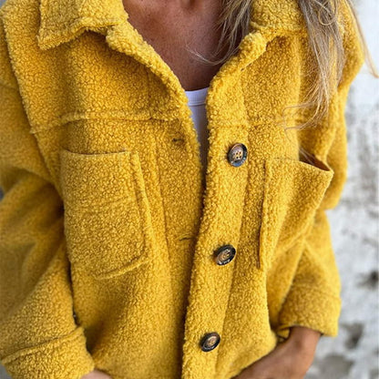 Warm Lapel Cropped Jacket