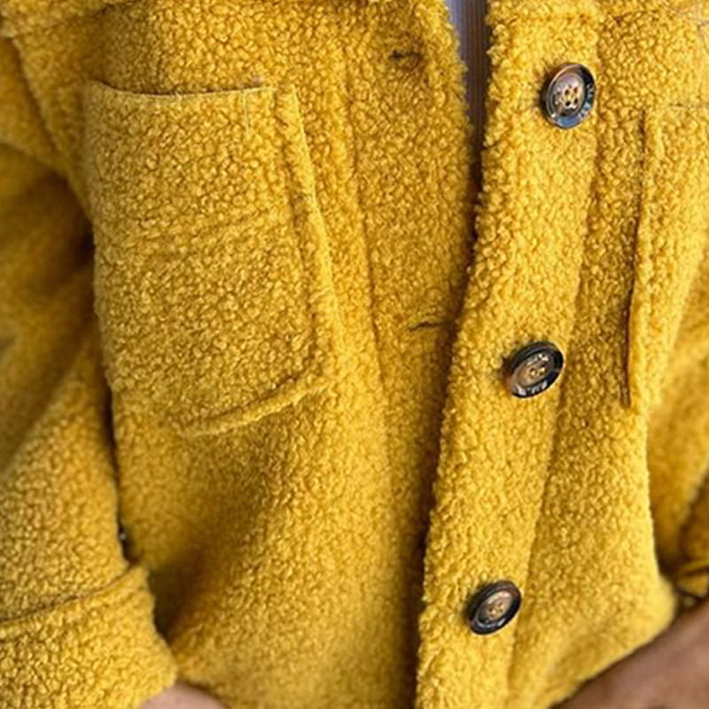 Warm Lapel Cropped Jacket