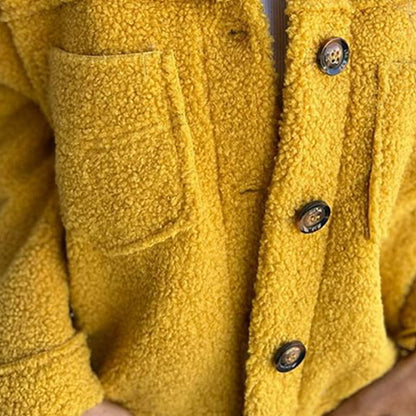 Warm Lapel Cropped Jacket
