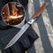 Folding knife with wooden handle for work,hiking & camping