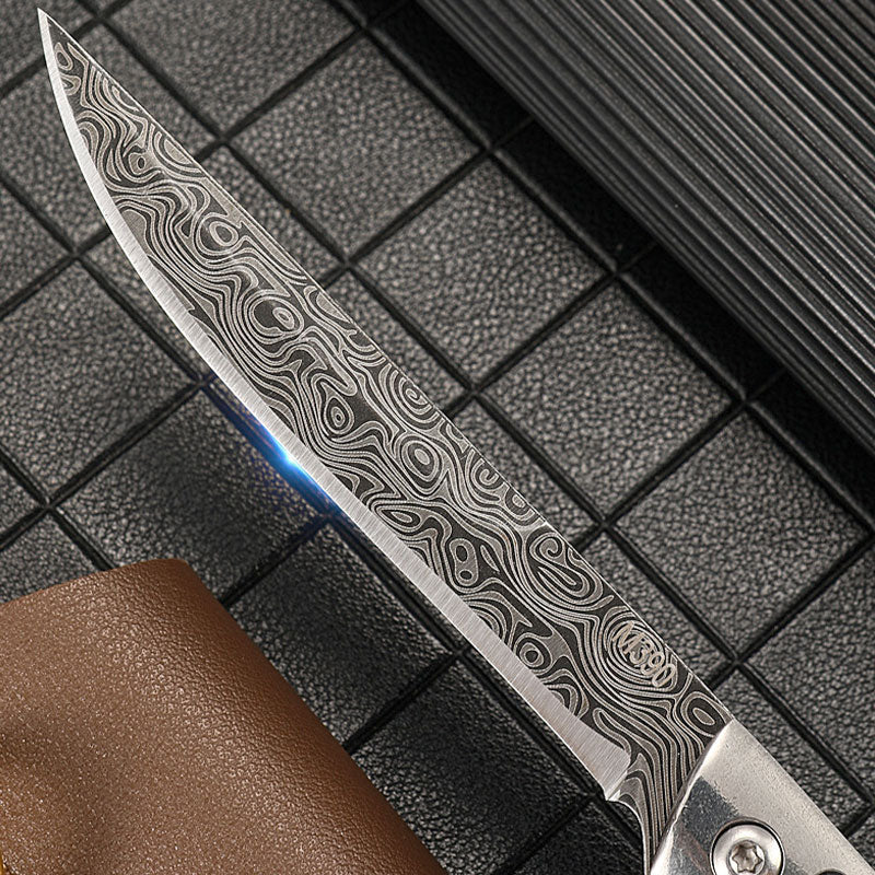 Folding knife with wooden handle for work,hiking & camping