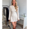 ✨New Arrival✨Solid Color Round Neck Knit Long Sleeve Mini Dress