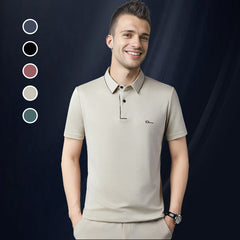 Ice Silk Business Casual Shirt with Lapels