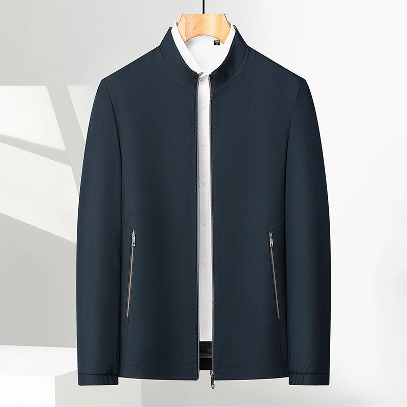 Standing Collar Zipper Casual Jacket