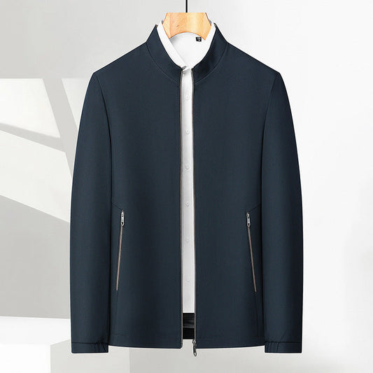 Standing Collar Zipper Casual Jacket