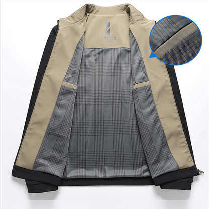 Standing Collar Zipper Casual Jacket