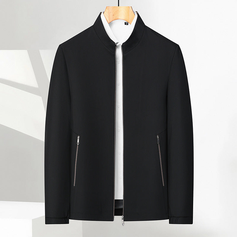 Standing Collar Zipper Casual Jacket