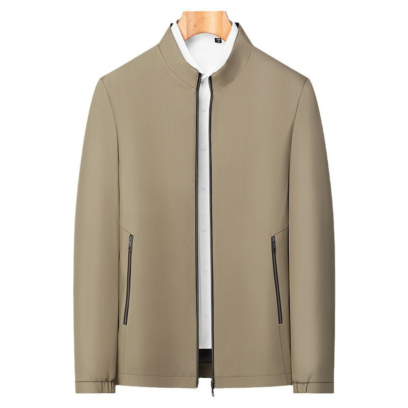 Standing Collar Zipper Casual Jacket