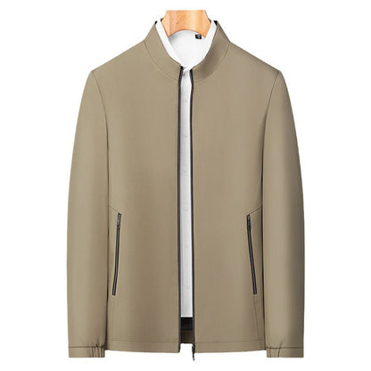 Standing Collar Zipper Casual Jacket