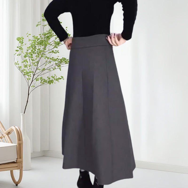 Women's Elastic High Waisted Thick Long Skirt