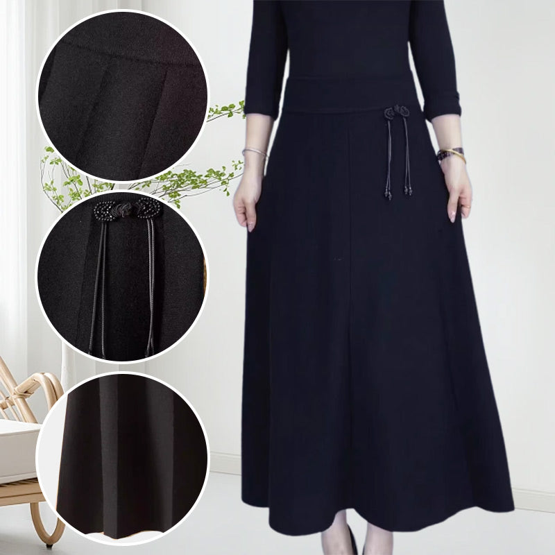 Women's Elastic High Waisted Thick Long Skirt