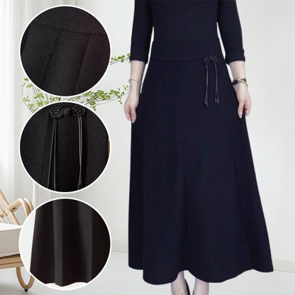 Women's Elastic High Waisted Thick Long Skirt
