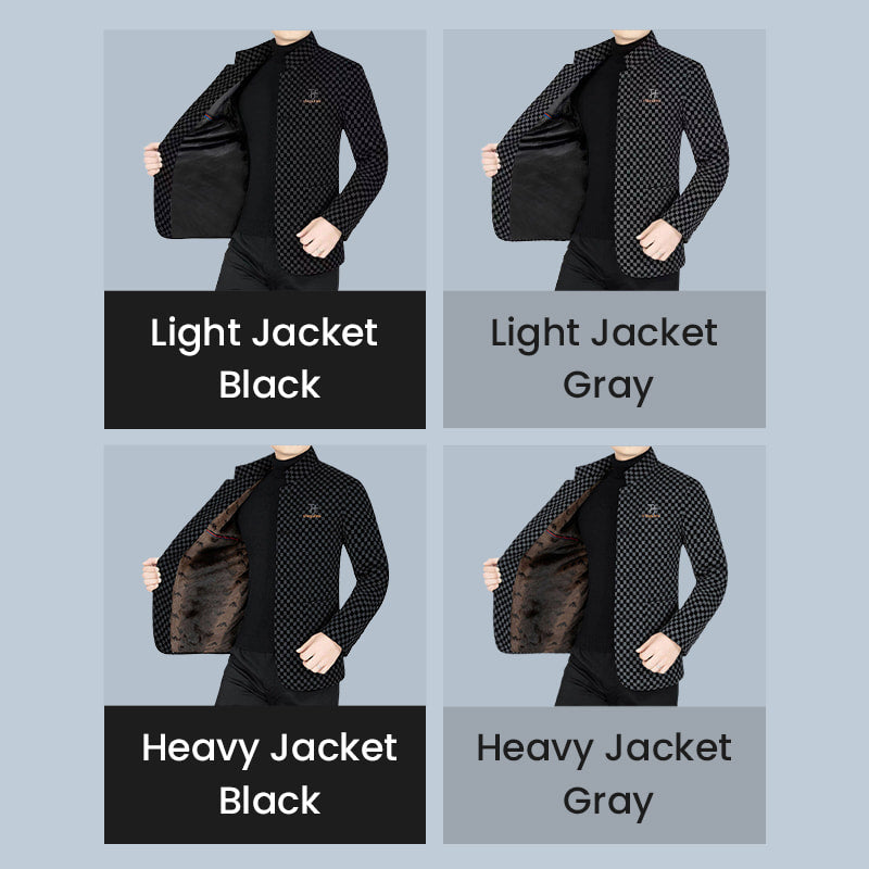 Trendy Checkered Warm Jacket with Pockets